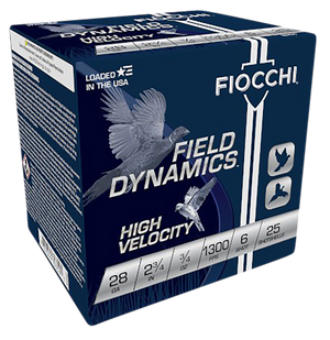 Fiocchi High Velocity Hunting Loads 28 ga. 2.75 in. 3/4 oz. 6 Shot 25 rd.