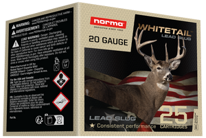 Norma Ammunition 1198043420 Whitetail  20Gauge 2.75" 1oz Slug Shot 25 Rounds