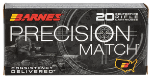 Barnes Bullets Precision Match 5.56x45mm NATO Open Tip Match Boat Tail 85 Grain 20 Rounds