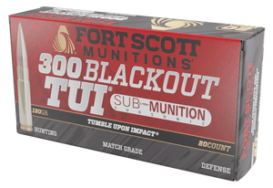 Fort Scott Munitions Sub-Munitions Rifle Ammo 300 BLKOUT 190 gr. TUI 20 rd.