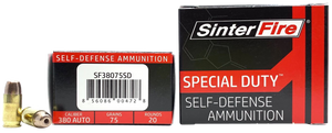 Sinterfire Special Duty Pistol Ammo 380 ACP 75 gr. HP 20 rd.