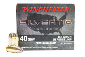 Winchester Super-X, .40 S&w, Silvertip Jacket Hollow Point, 155 Grain, 20 Rounds