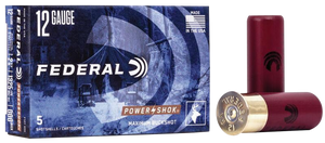 Federal Power-Shok 12 Gauge 000 Buckshot 8 Pellets 5 Rounds