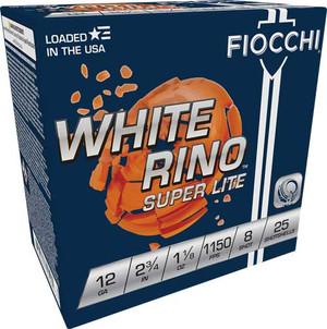 FIOCCHI WHITE RINO 12GA 2.75" - 12WRSL8