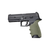Hogue 18701 Grip Sleeve Handall Beavertail OD Green Rubber