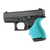 Hogue 18204 HandAll Beavertail Grip Sleeve Compatible w/Glock 42/43 Textured Aqua Blue Rubber