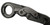 CRKT 4040V Provoke  2.41" Folding Hawkbill Veff Serrated Black TiCN D2 Steel Blade, Black Aluminum Handle, Includes Pocket Clip - 4040V - 794023404043