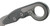 CRKT 4045 Provoke  Compact 2.26" Folding Hawkbill Plain Stonewashed D2 Steel Blade, Stonewashed Aluminum Handle, Includes Pocket Clip - 4045 - 794023404500