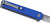 CRKT 7083 CEO Microflipper Micro 2.21" Flipper Sheepsfoot Plain Satin 12C27 Sandvik Blade, Blue Textured w/Silver Liner & Accents Aluminum Handle, Includes Pocket Clip - 7083 - 794023708301