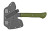 CRKT 2726 Jenny Wren Compact 2.59" Tomahawk w/Spike Plain SK-5 Steel Blade, Green GRN Handle, 10.06" OAL, Includes Sheath - 2726 - 794023272604