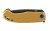 CRKT 7910 P.S.D. II 3.03" Folding Drop Point Plain Black EDP AUS-10 Blade, Coyote Tan Textured G10 Handle - 7910 - 794023791006