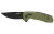 S.O.G SOG12380241 SOG-TAC XR 3.39" Folding Clip Point Plain Black TiNi Cryo D2 Steel Blade OD Green G10 Handle Includes Pocket Clip - SOG12380241 - 729857010351