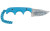 CRKT 2387O Minimalist Bowie Cthulhu 2.13" Fixed Clip Point Plain Satin w/Blue Etching 8Cr13MoV SS Blade/3" Blue Textured Polypropylene Handle Includes Lanyard/Sheath - 2387O - 794023238778
