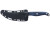 CRKT 2709B Clever Girl  4.60" Fixed Veff Serrated Black Powder Coated SK-5 Steel Blade, Blue Marbled G10 Handle - 2709B - 794023270921