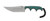 CRKT 2394 Minimalist Katana 3.56" Fixed Plain Bead Blasted 8Cr13MoV SS Blade/ Green Resin Infused Fiber Handle Includes Lanyard - 2394 - 794023239409