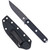 CobraTec Knives CTOWBLKDNS Outdoor Warrior 4.50" Fixed Drop Point Plain Stonewashed D2 Steel Blade, 4.75" Black Textured G10 Scales Handle - CTOWBLKDNS - 099654046441