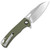 CobraTec Knives CTCLNHRBLK Wolverine  3.12" OTF Drop Point Plain Satin TiCN D2 Steel Blade, 4.25" Green Textured G10 Handle - CTWOLVERINEGRN - 099654044829