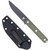 CobraTec Knives CTOWODGDNS Outdoor Warrior 4.50" Fixed Drop Point Plain Stonewashed D2 Steel Blade, 4.75" OD Green Textured G10 Scales Handle - CTOWODGDNS - 099654046458