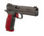 Dan Wesson 92013 DWX  9mm Luger 10+1 4.95" Black Match Grade Barrel, Black DLC Optics Ready Serrated Steel Slide, Black Aluminum Frame w/Beavertail & Picatinny Rail, Red Textured Aluminum Grip - 92013 - 806703920139