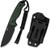 CIVIVI Timberbark FIXED Green Canvas Micarta Handle (3.2"" Black Stonewashed 14C28N Blade) C23094-3, With 1PC Black Lanyard, Black Kydex Sheath & T-Clip - C23094-3 - 724065713278
