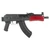 Century Arms Romanian Mini Draco Stamped AK-47 Pistol - Black | 7.62x39 |  7.75" Barrel | Red Wood Handguard - HG2137PRN - 787450951839