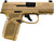 FN 66101409 Reflex  Micro-Compact Frame 9mm Luger 15+1/11+1, 3.30" Black Target Crown Steel Barrel, Flat Dark Earth PVD Serrated Steel Slide & Polymer Frame w/Picatinny Rail, Ambidextrous - 66101409 - 845737016234