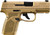 FN 66101409 Reflex  Micro-Compact Frame 9mm Luger 15+1/11+1, 3.30" Black Target Crown Steel Barrel, Flat Dark Earth PVD Serrated Steel Slide & Polymer Frame w/Picatinny Rail, Ambidextrous - 66101409 - 845737016234