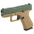 Glock G43X MOS 9mm Luger 3.41in 10rd Tan Slide Green Frame