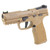 Sig Sauer 322CCAS P322  Compact Frame 22 LR 20+1 4" Black Threaded Barrel, Coyote Tan Cerakote Optic Ready/Serrated Slide, Coyote Tan Polymer Frame w/Picatinny Rail, Polymer Grip, Ambidextrous - 322CCAS - 798681715916
