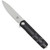 COBRATEC KUZIO SDE FLIP KNIFE BLACK G10 3.25" DROP NON SERR. - CTKUZIOBLKDNS - 099654043273