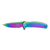 Kershaw 2044RBW Outcome  2.80" Folding Drop Point Plain Polished Rainbow PVD 8Cr13MoV SS Blade, Polished Rainbow PVD Stainless Steel Handle