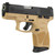 Taurus 1G3C931T G3C  Compact Frame 9mm Luger 12+1 3.26" Matte Stainless Steel Barrel, Matte Black Tenifer Serrated Steel Slide, Tan Polymer Frame w/Picatinny Rail, Black Polymer Grip, Right Hand - 1-G3C931T - 725327619321
