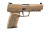 FN 66101277 Five-seveN MRD 5.7x28mm 10+1 4.80" Black Steel Barrel, Flat Dark Earth Optic Cut/Serrated Steel Slide & Polymer Frame w/Picatinny Rail, FDE Textured Polymer Grip, Ambidextrous - 66101277 - 845737015138