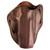 Uncle Mikes-leather(1791) UMOWB3BRWR Outside The Waistband Holster OWB Size 03 Brown Leather Belt Slide Fits 1911 5" Right Hand - UMOWB3BRWR - 810102212443