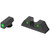 Meprolight HyperBright Green Tritium Front Green Outline Rear Sights for Glock - 402243111 - 810013520774