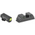 AmeriGlo GL821 Trooper Sight Set Glock Front Green Tritium Lumigreen Outline Rear Green Tritium Outline