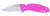 Kershaw 1600PINK Chive  1.90" Folding Drop Point Plain Bead Blasted 420HC SS Blade Pink Anodized Aluminum Handle Includes Pocket Clip - 1600PINK - 087171160276