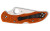 Spyderco C11FPOR Delica 4 Lightweight 2.88" Folding Plain Satin VG-10 SS Blade/Orange Bi-Directional Texturing FRN Handle Includes Pocket Clip - C11FPOR - 716104002597
