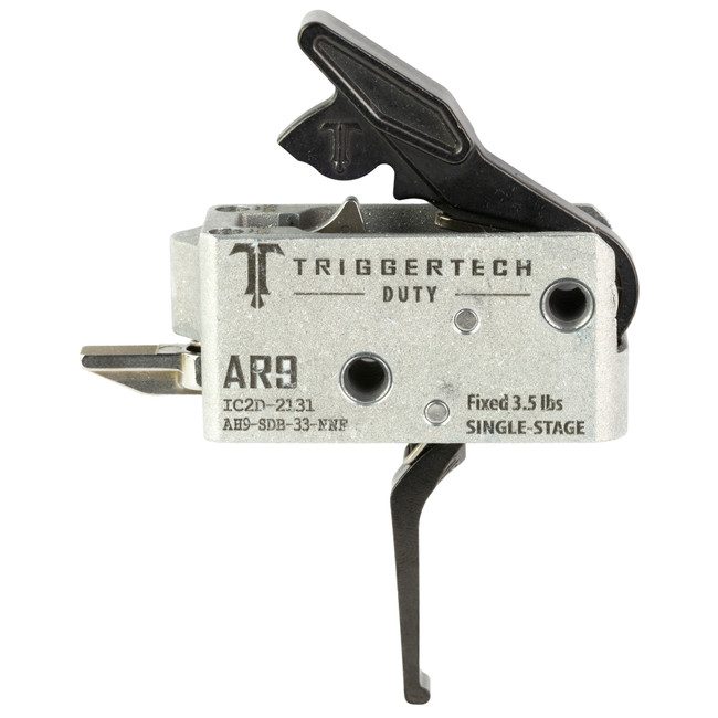TriggerTech Duty Flat Trigger Single-Stage 3.5 lbs Draw Weight AR-9 - AH9SDB33NNF - 885768003605