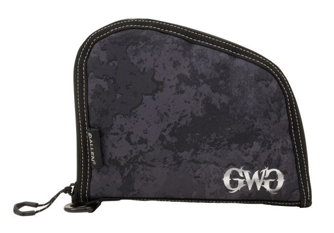 Girls With Guns 9078 Midnight Handgun Case 8" Black/Shade Blackout Camo, Locking Zipper