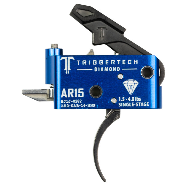 TriggerTech AR0SAB14NNP Diamond Pro Curved Single-Stage Adjustable Trigger 1.5-4.0 lbs - AR0SAB14NNP - 885768003339