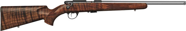 Anschutz 1710 AV HB 22 Long Rifle, 18in. Barrel, 5rd, Wood Stock, Heavy Thr. SS Barrel & 2-Stage Trigger - Black (NPN: A1710AVHBSSCLX)