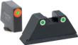 AmeriGlo GL331 Optic Compatible Sight Set for Glock  XL Tall Green Tritium Orange Outline Front Sight-Green Tritium White Outline Rear Sight