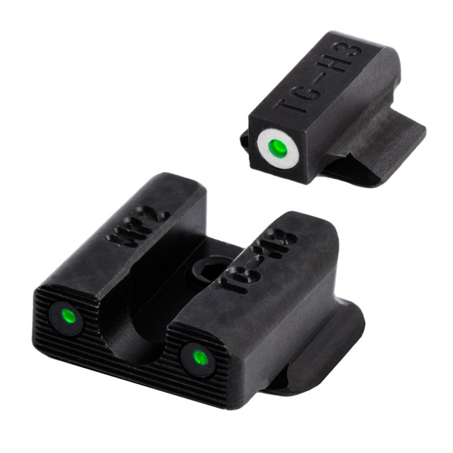 TruGlo TG231MP2W Tritium Pro  Black | Green Tritium White Outline Front Sight Green Tritium Rear Sight