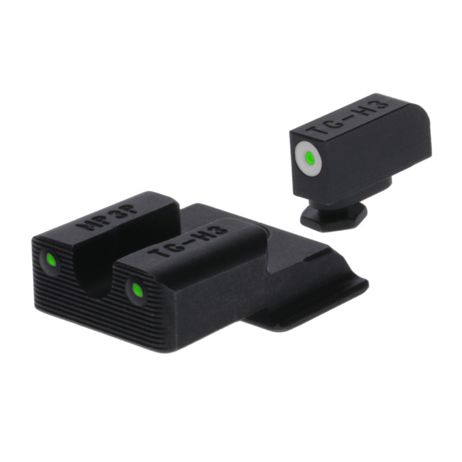 TruGlo TGTG231MP4W Tritium Pro  Black | Green Tritium White Outline Front Sight Green Tritium Rear Sight