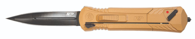 Smith & Wesson M&P Spear Tip OTF Automatic Knife 3 7/10"  Blade FDE - 1084315 - 661120413707