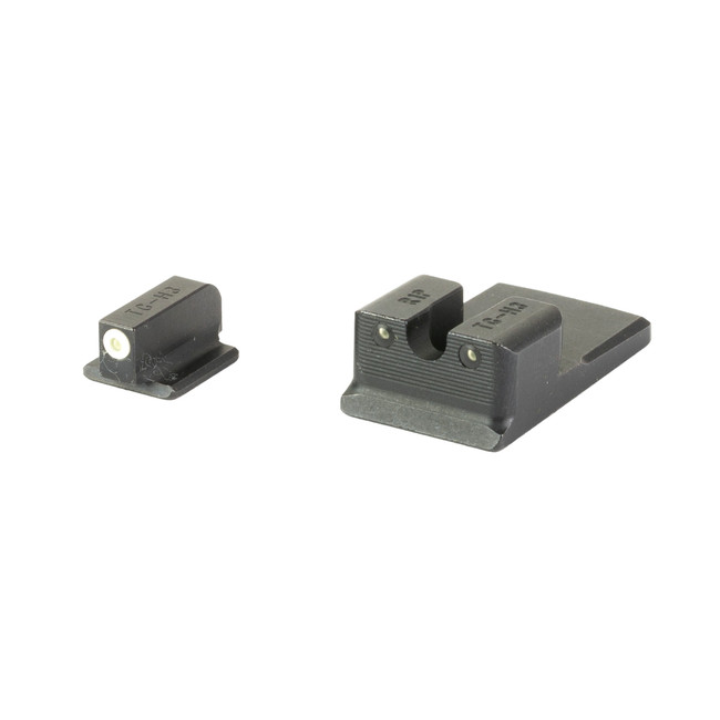 TruGlo TG231R1W Tritium Pro  Black | Green Tritium White Outline Front Sight Green Tritium Rear Sight