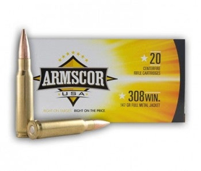 Armscor .308 Winchester Full Metal Jacket 147 Grain 20 Rounds
