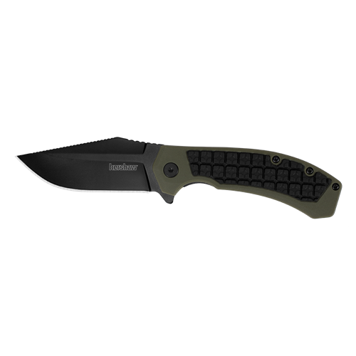 Kershaw Faultline Folder Knife 3" Drop Point Blade Olive