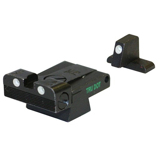 Meprolight USA 215163101 Tru-Dot Adjustable Sights  Green Tritium White Outline Front Sight-Green Tritium White Outline Rear Sight H&K USP Full Size/Compact
